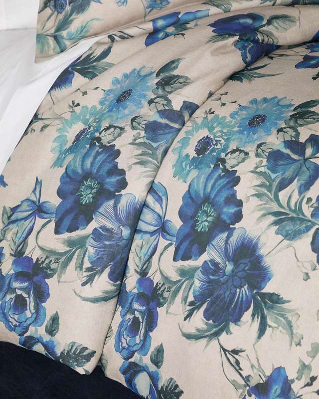 Hirigana Indigo Queen Duvet Cover